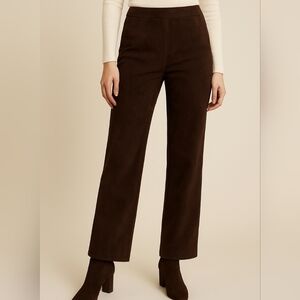DANIER Leather Vintage Pants Brown 70s Suede Flared Retro Boho Bootcut Sz 12